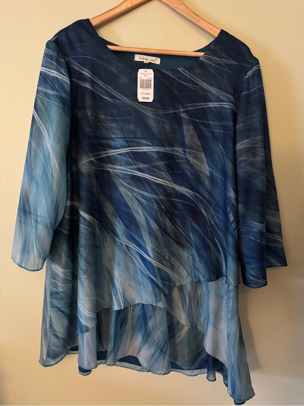Indigo Soul Blue Printed Women's Tunic Top